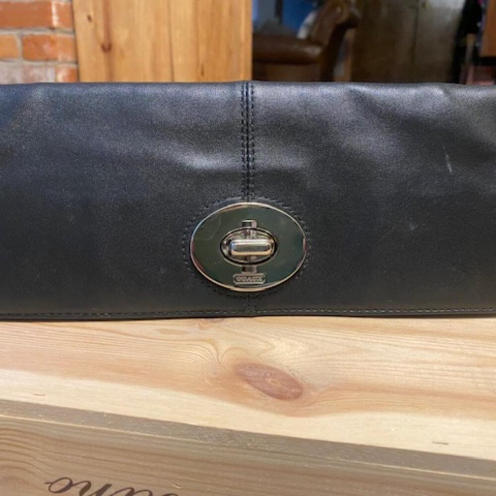 Coach Black Leather Clutch